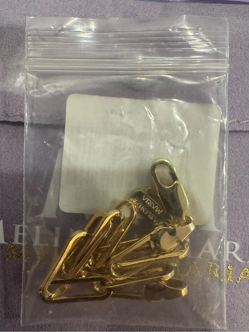 Melinda Maria Gold Paperclip Link Bracelet- 6”